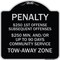 Signmission Penalty $250 1st Offense Subsequent Offenses $250 Min. and or Up to 90 Days Community, BS-1818-23333 A-DES-BS-1818-23333 - alternate 1